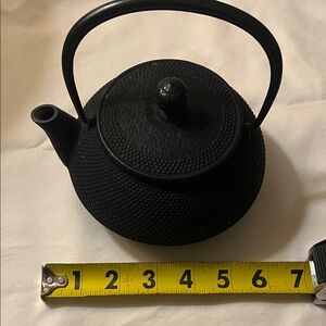 Black Cast Iron Teapot